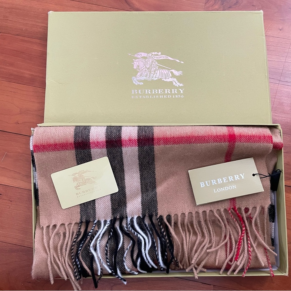 Tan and Red Scarf